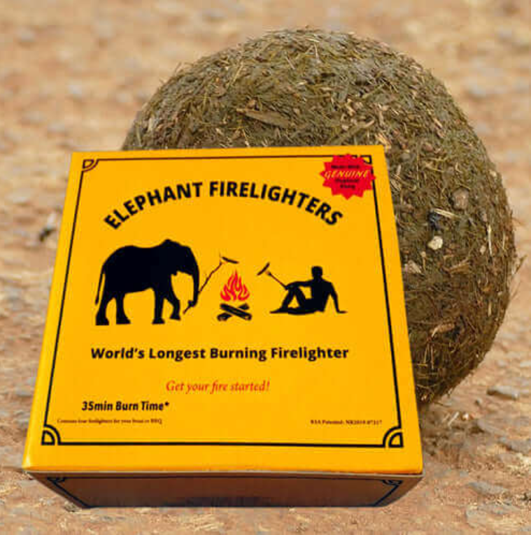 Handmade Elephant Dung Firelighters - World's Longest Burning Firelighter