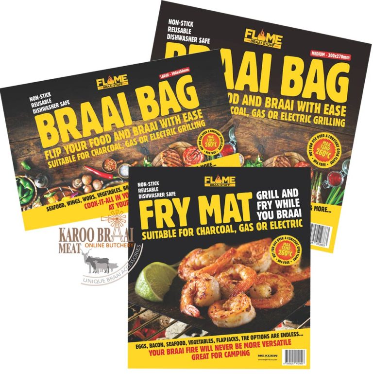 Flame Braai Bags & Grill Mat Gift Pack (1 Large & 1 x Medium with Mat) **INCLUDING DELIVERY**
