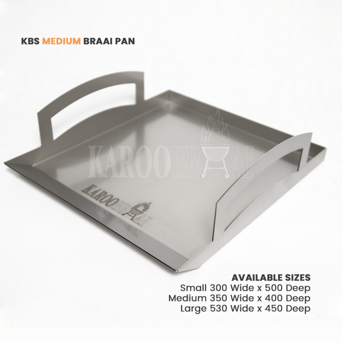 KarooBraai™ Medium Braai Pan (Stainless Steel) - Including Delivery
