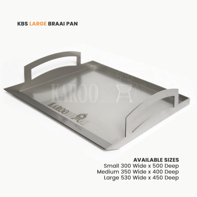 KarooBraai™ Large Braai Pan (Stainless Steel) - Including Delivery