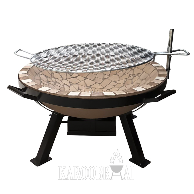 Delux Wood Burning Fire Pit with Braai Grid