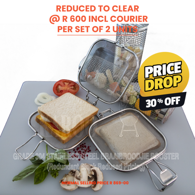 KarooBraai™ 30% PRICE DROP Braai Broodjie Basket GIFT SET **Including Delivery**