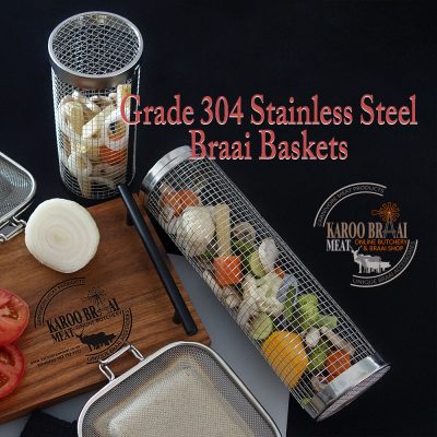 Vegetable Braai Basket - Grade 304 (Coastal) Stainless Steel **INCLUDING DELIVERY**