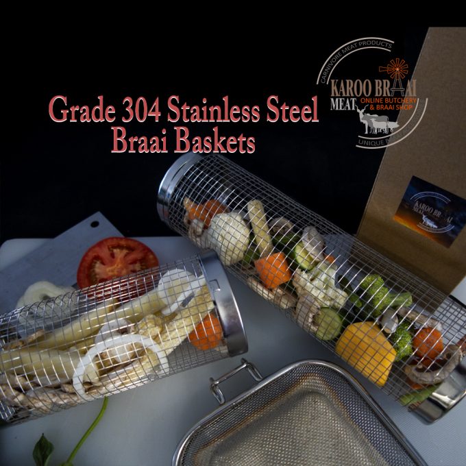 Vegetable Braai Basket GIFT SET - Grade 304 (Coastal) Stainless Steel **INCLUDING DELIVERY**