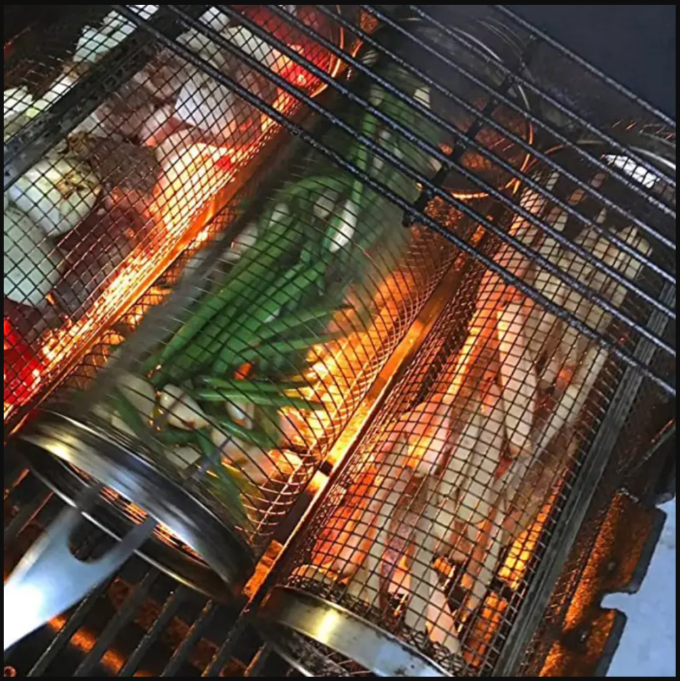 Rolling Braai Basket - Grade 304 (Coastal) Stainless Steel **INCLUDING DELIVERY**