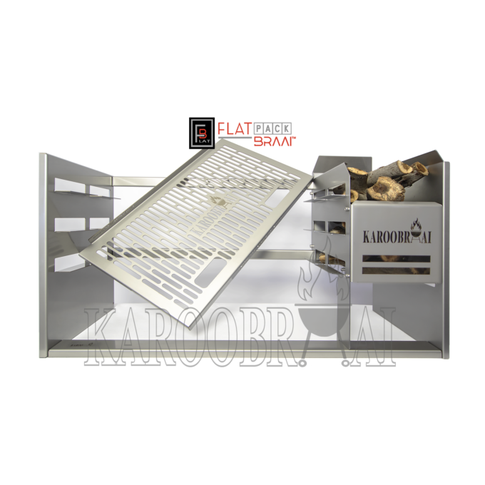 * KarooBraai™ Stainless Steel Flat-Pack™ Insert Braai with Ember Maker