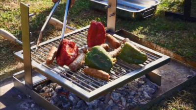 KarooBraai™ Grade 304 Stainless Steel Collapsible Tuscan Camping Braai - Image 3