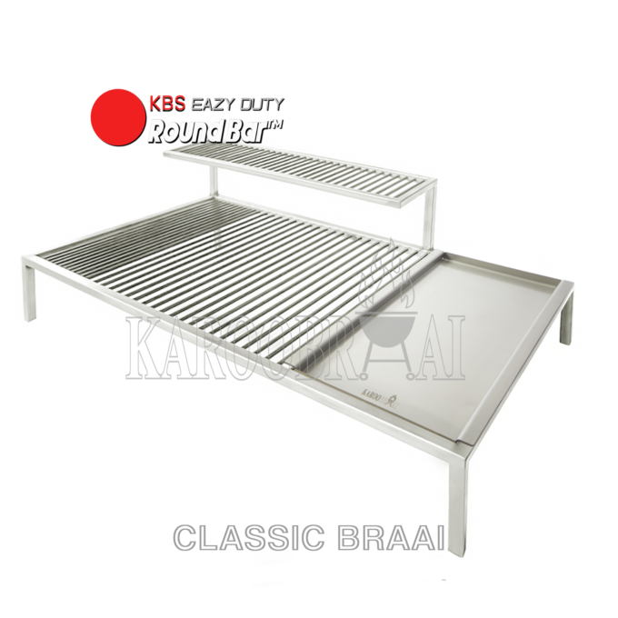 KarooBraai© Stainless Steel Classic Braai with Ember Grate & Steak Plate - Price on Request Only