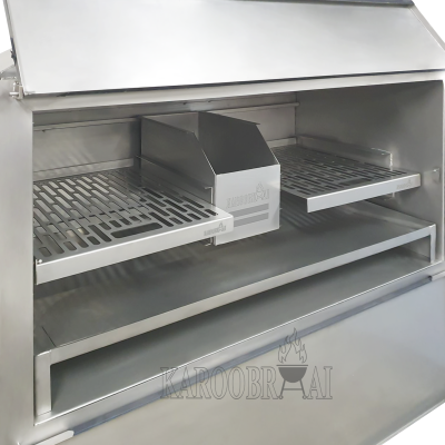 Grade 304 St/Steel Double Grid Built-In Braai with Fire Box – with Personalisation Grid & Firebox Options - Image 3