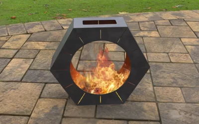 Chimnea Vertical Hexagon Fire Pit - Image 2