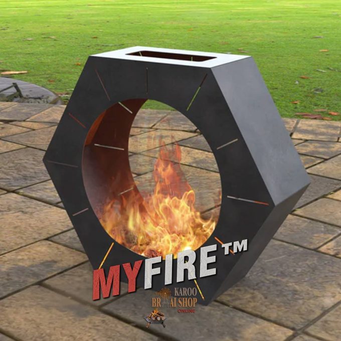 Chimnea Vertical Hexagon Fire Pit