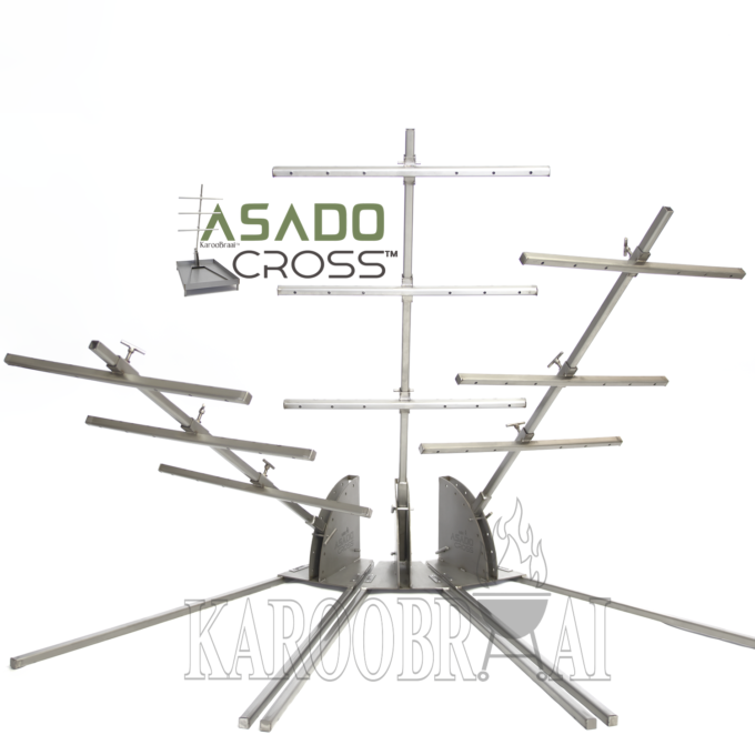 Quality Single Frame Large KarooBraai™ Asado Cross Stand with Base (excluding Ember /Drip Tray)