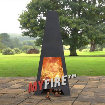 One-Sided Pyramid Fire Pit - Image 2