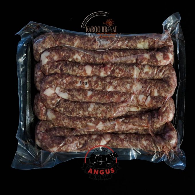 Grass Fed Angus Beef Spek Wors 5kg (5 x 1kg)