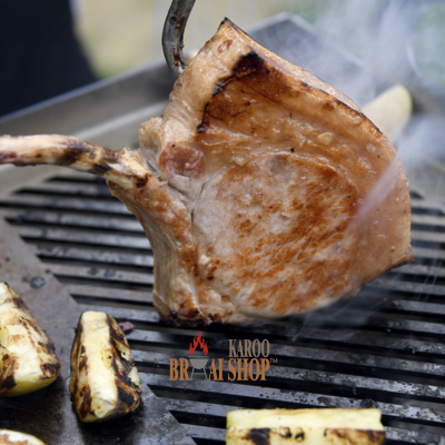 KarooBraai© Large 65cm x 45cm Stainless Steel Plancha (Optional Personalisation) - Image 3