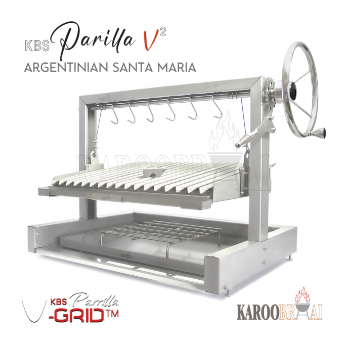 1200mm Argentinian Santa Maria Parilla V2 by KarooBraai™ – Grade 304 Stainless Steel