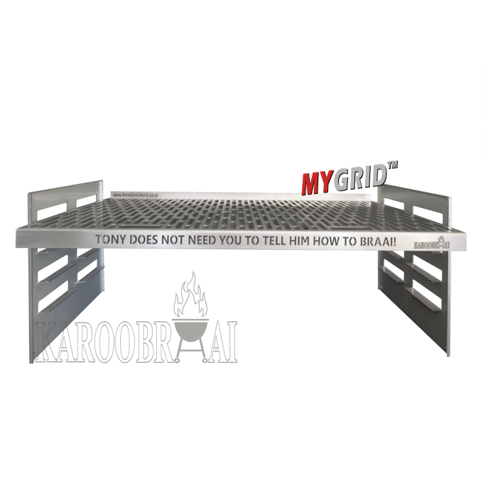 KarooBraai™ Wall Mount Braai Sides with Grid – FLAT PACK™ (Optional Ash Pan & Ember Grid) - Price on Request