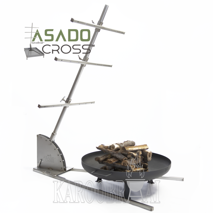 KarooBraai™ Stainless Steel Asado with Firebowl Combo – Price on Request
