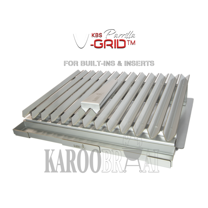 KarooBraai™ Argentinian Style V-Grid™ for Built-Ins & Inserts - Custom Sizes - Price on Request