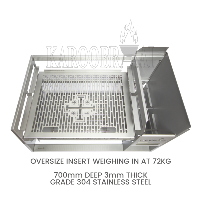 * KarooBraai™ Stainless Steel Flat-Pack™ OVERSIZED Insert Braais