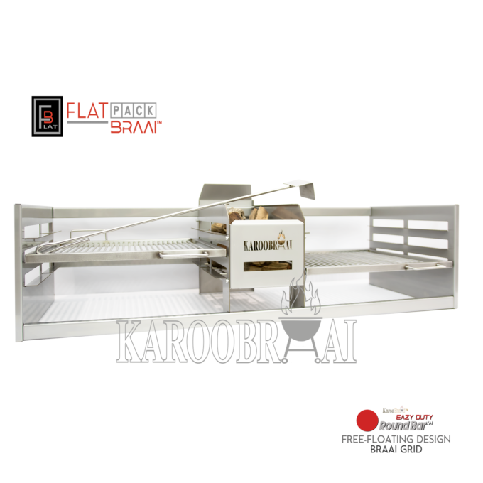 * KarooBraai™ Stainless Steel DOUBLE Braai Insert with Center Ember Maker - Price on Request