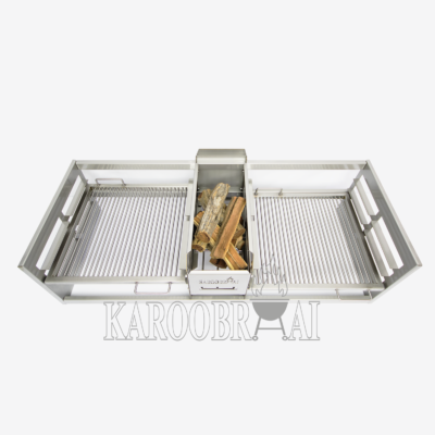 * KarooBraai™ Stainless Steel DOUBLE Braai Insert with Center Ember Maker - Price on Request - Image 4