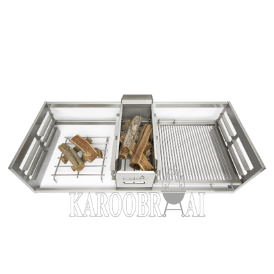 * KarooBraai™ Stainless Steel DOUBLE Braai Insert with Center Ember Maker - Price on Request - Image 2