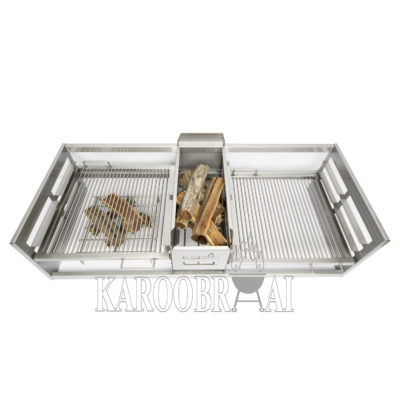 * KarooBraai™ Stainless Steel DOUBLE Braai Insert with Center Ember Maker - Price on Request - Image 3