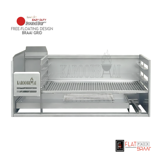 * KarooBraai™ Stainless Steel Flat-Pack™ Insert with Back Panel