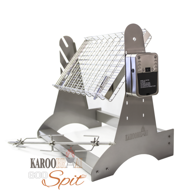 KarooBraai™ 600 Spit Rotisserie with Basket & Traditional Rotisserie Kit