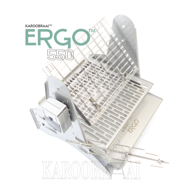 KarooBraai™ ERGO 550 4-IN-ONE Braai & Rotisserie Kit Combination