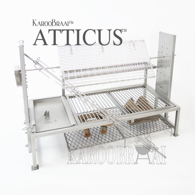 KarooBraai™ Atticus™ Combination Braai with Rotisseries & Plancha - Price on Request Only
