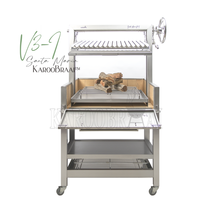 Mobile 1200mm KarooBraai™ Argentinian Santa Maria V3-I with Rotisserie & Brasero