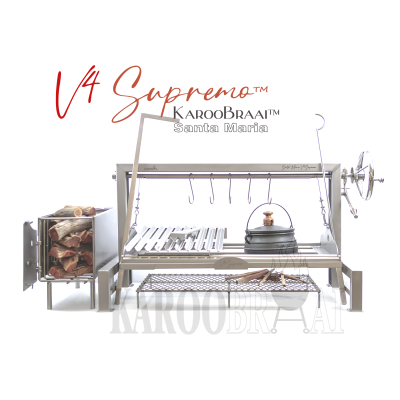 1650mm KarooBraai™ Argentinian Santa Maria V4 Supremo™ Low with Medium Side Brasero - Image 2
