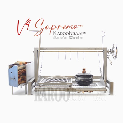 1650mm KarooBraai™ Argentinian Santa Maria V4 Supremo™ Low with Medium Side Brasero - Image 3