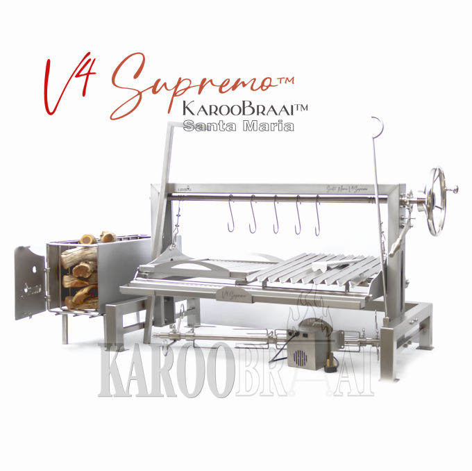 1650mm KarooBraai™ Argentinian Santa Maria V4 Supremo™ Low with Medium Side Brasero