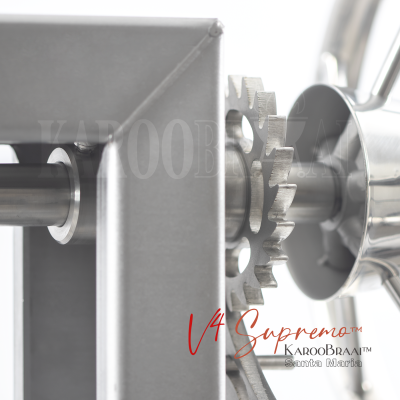 1650mm KarooBraai™ Argentinian Santa Maria V4 Supremo™ Low with Medium Side Brasero - Image 8