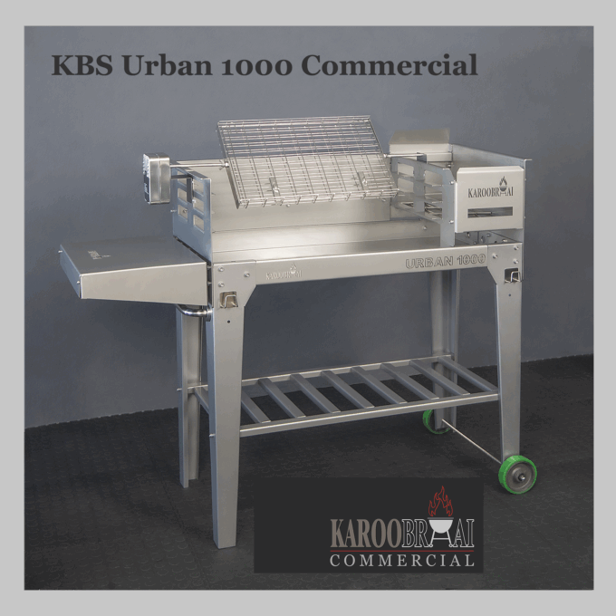 KarooBraai™ URBAN 1000™ Commercial Mobile Braai with Rotisserie