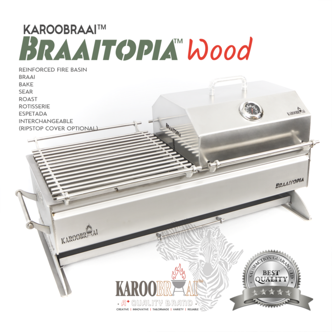 900mm KarooBraai™ BRAAITOPIA™ 2 Table Braai (WOOD)