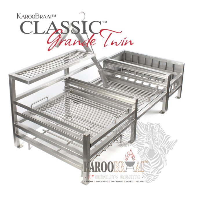 KarooBraai™ Classic Grande™ Twin with KarooBraai™ Classic Ember Maker